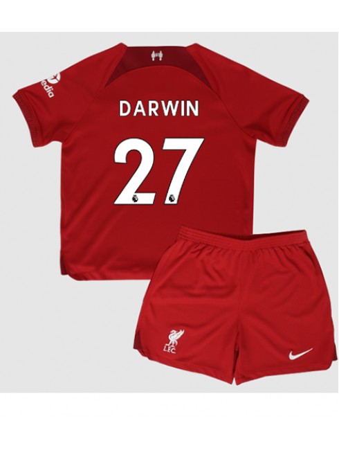 Liverpool Darwin Nunez #27 Heimtrikotsatz für Kinder 2022-23 Kurzarm (+ Kurze Hosen)